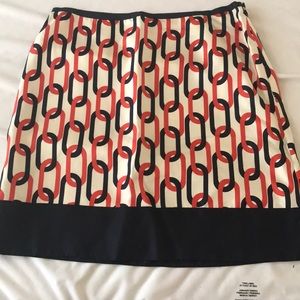 Banana orange and Blue chain mini skirt sz 10